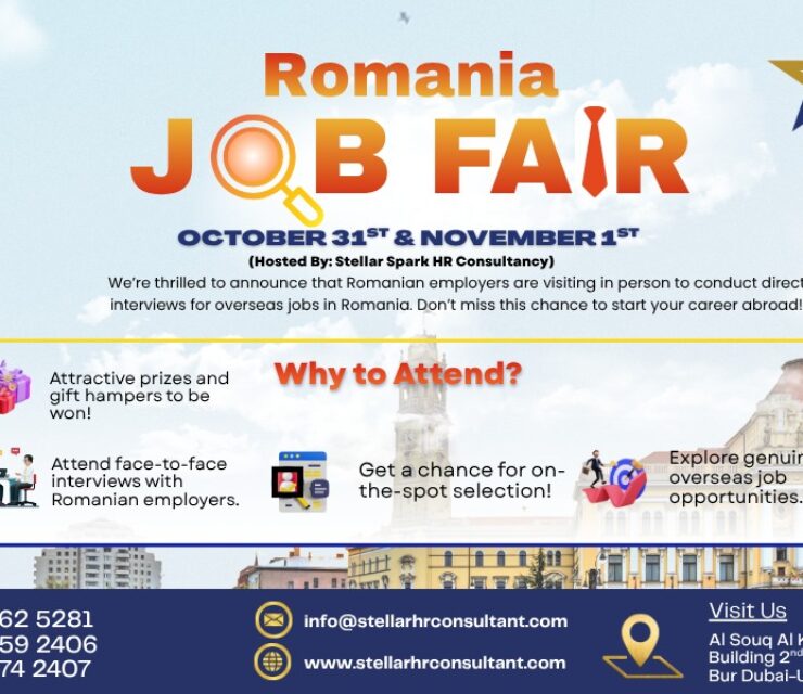 Romania Job Fair 2025 in Dubai: Direct Hiring Opportunity for Indian & Nepali Professionals