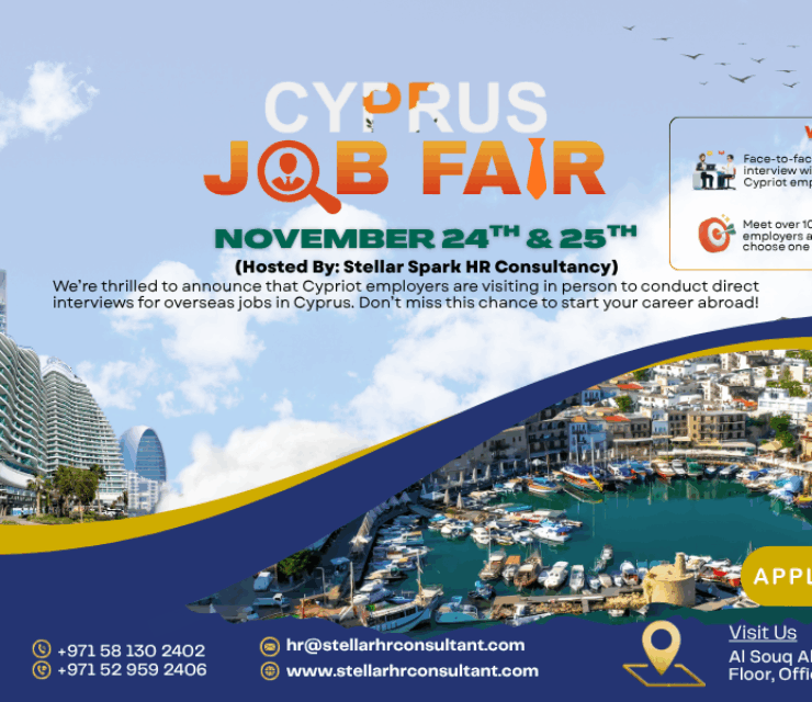 Cyprus Job Fair 2025: Direct Interviews with Cypriot Employers in Dubai  Hosted by Stellar Spark HR Consultancy